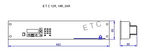 Первичные часы MOBATIME - серия ETC R - конструктивная схема